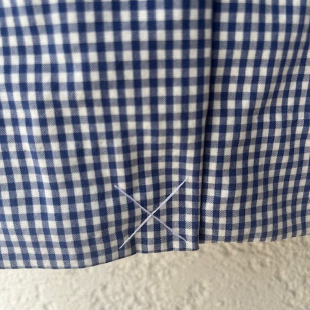 Vintage J.Crew Blue Gingham 100% Cotton Blazer - new! - Picture 6 of 11